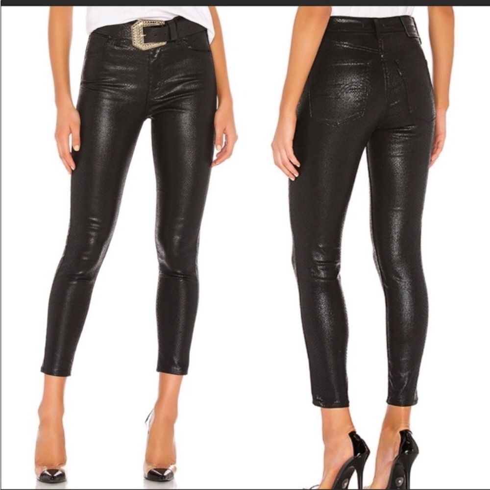 Levi’s skinny coated snakeskin jean